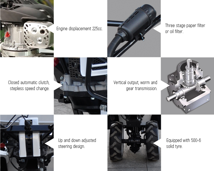 5.7HP Ditching and Ridging Power Tiller