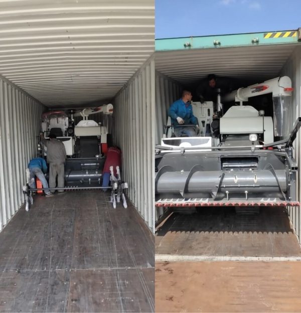 K&F exported 3 units of Cubota rice harvester to Inia customers.
